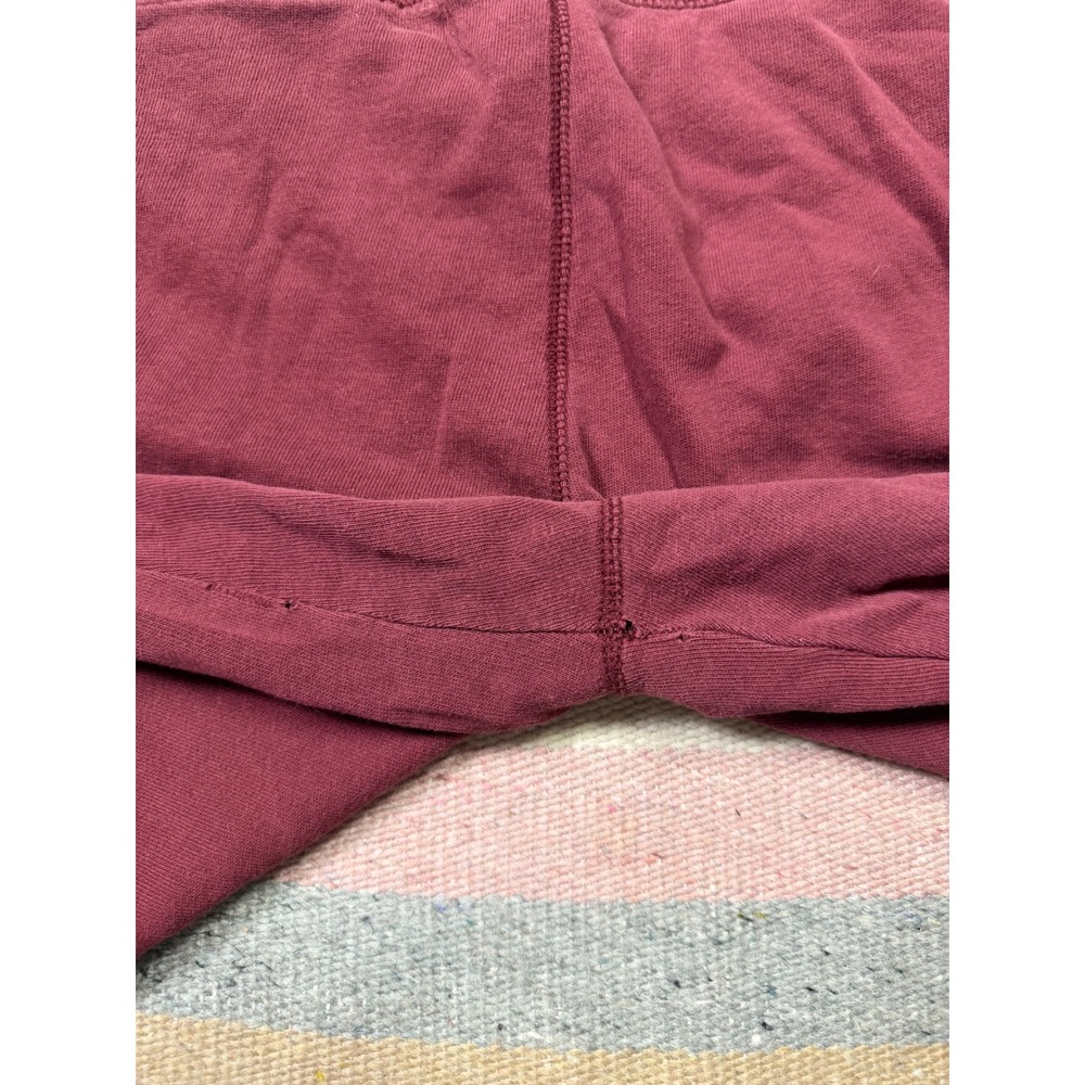 Vintage Y2K Aeropostale 87 Capri Sweatpants Burgundy Cropped Lounge Joggers - Picture 4 of 6